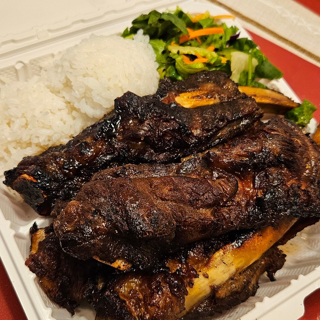 Matiki Island BBQ signature dishes Beef Rib Plate
Chicken and Steak Plate
Steak and Kalbi Plate